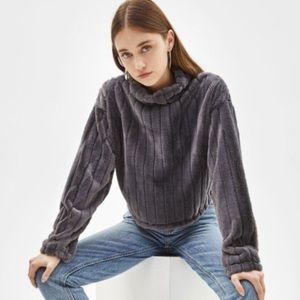 NWT Bershka Fuzzy Roll Neck Sweater